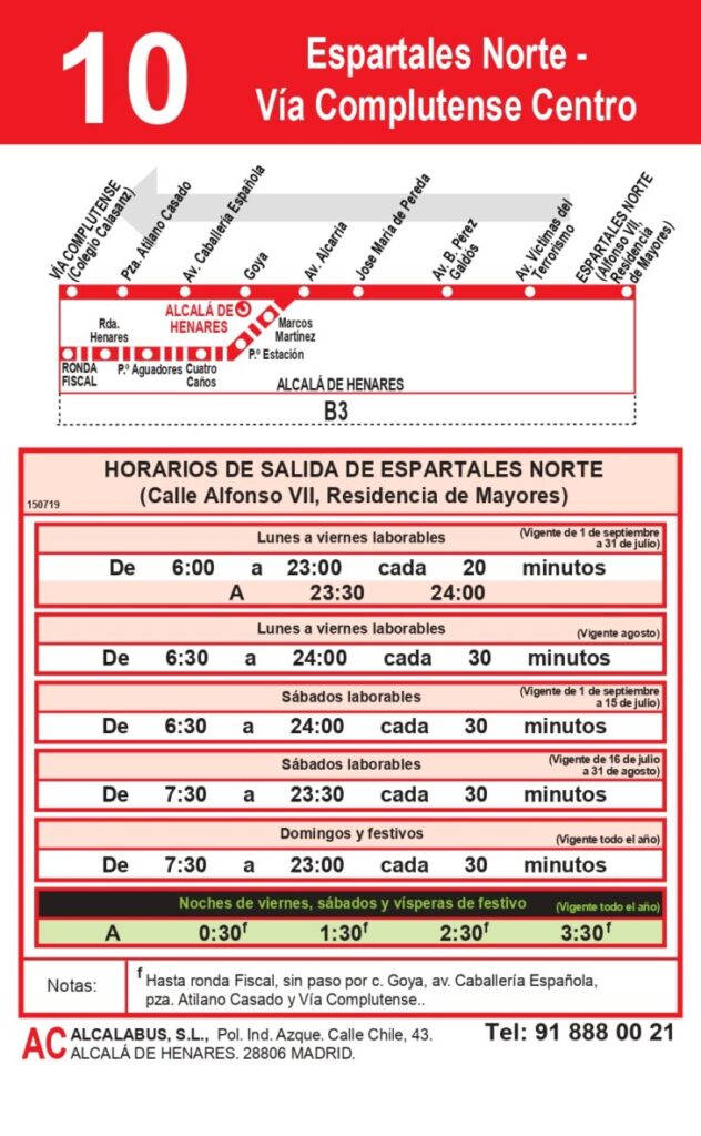 linea 10 vuelta