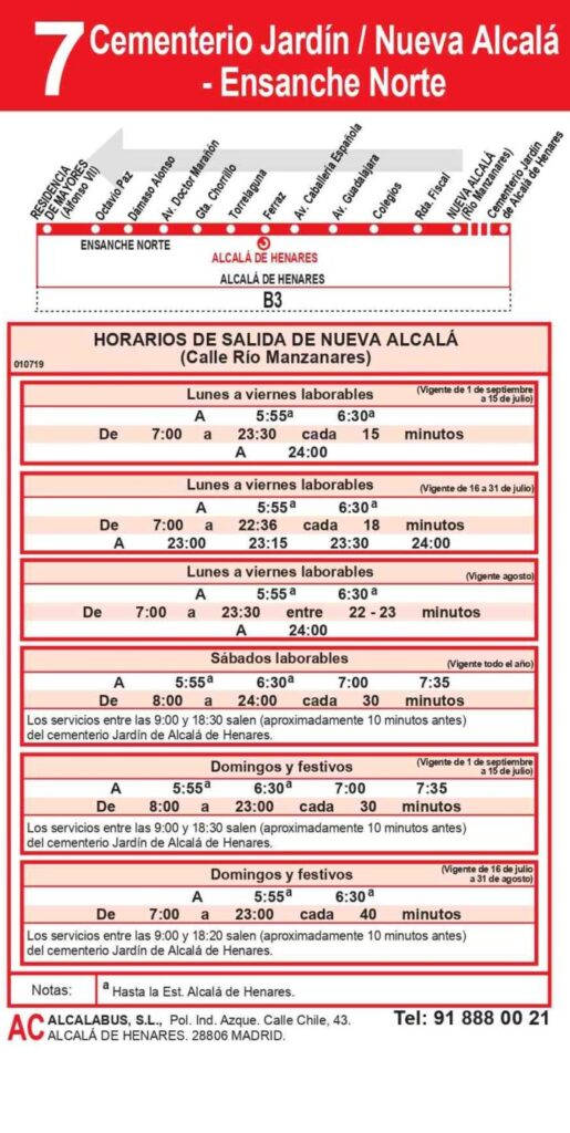 linea 7 vuelta